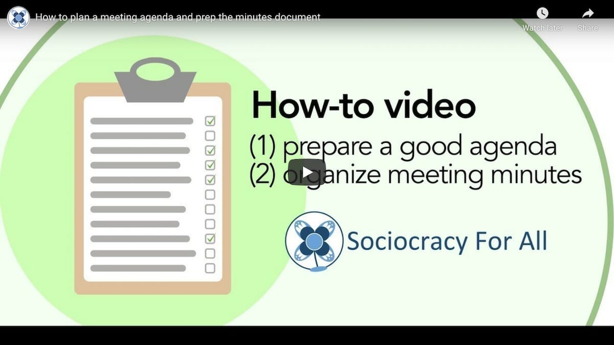 agenda sheet minutes sheet - - Sociocracy For All