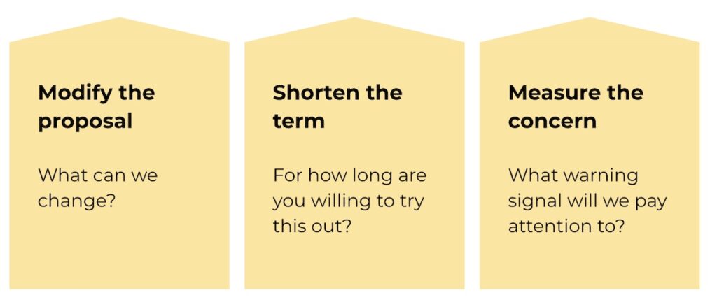 strategies for integrating objections - integrating objections - Sociocracy For All