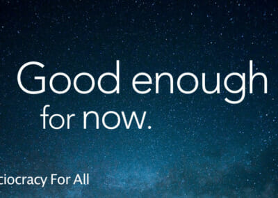 The liberating effect of “good enough”