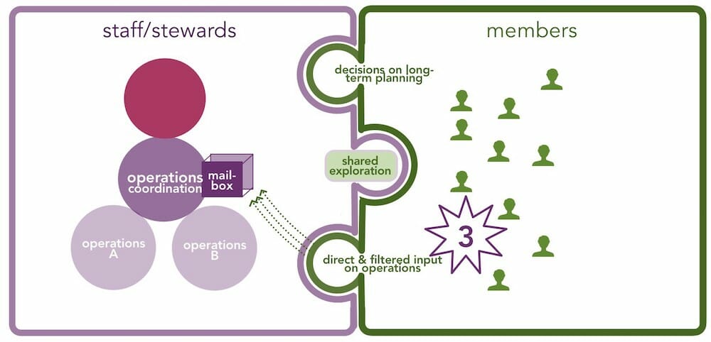 platform governance platform co-op staff/stewards versus members