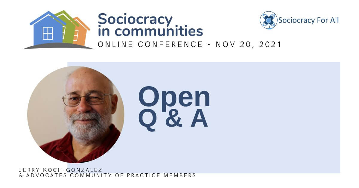 Open Q&A with Jerry Koch-Gonzalez and members of Advocates Community of Practice