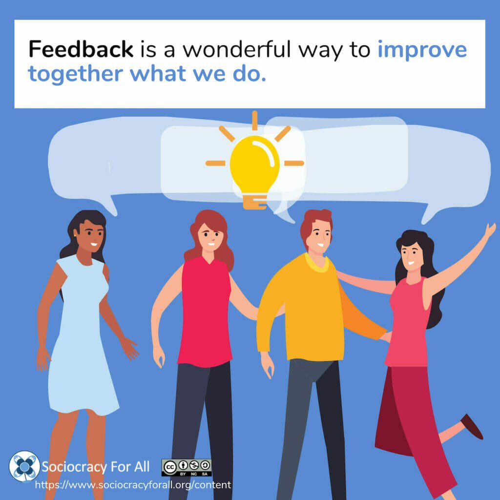 Feedback is a wonderful way to improve together what we do.