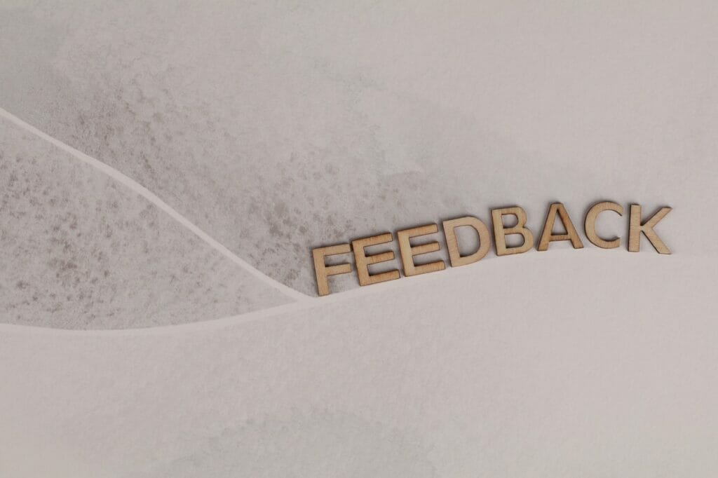 The word 'feedback'