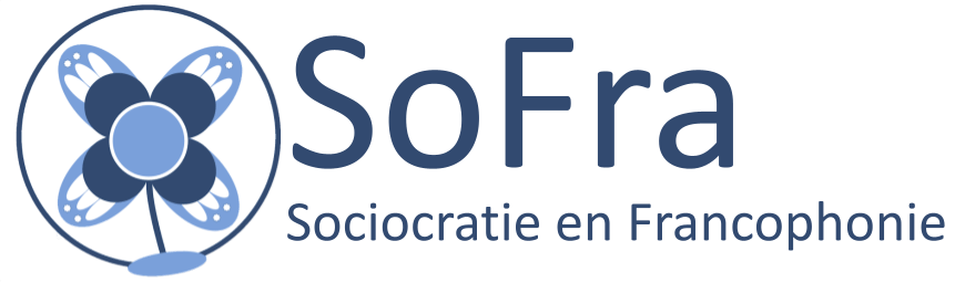 SoFra Sociocratie en Francophonie Logo Blue - Notre mission est de promouvoir la sociocratie au niveau local et mondial comme un mode de gouvernance durable. - Sociocracy For All
