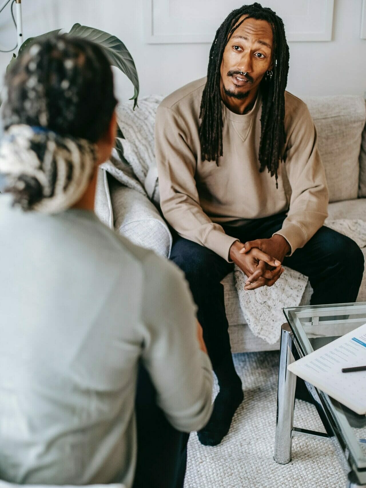 Two members of a sociocratic organization speaking in a nonviolent communication way