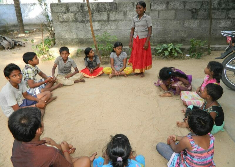 Children sitting in a circle