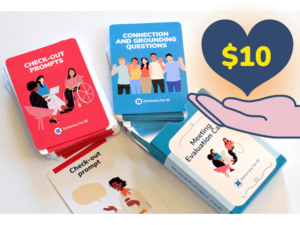 Meeting evalutation Cards Deck product by Sociocracy For All plus $10 donation