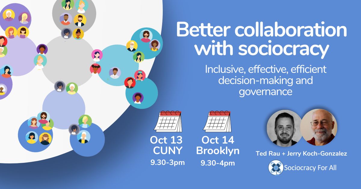 Sociocracy workshop in NYC