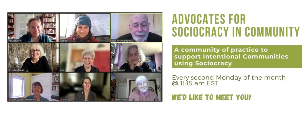 Advocates CoP Intentonal Communities 2023 - Sociocracy in intentional communities - Sociocracy For All