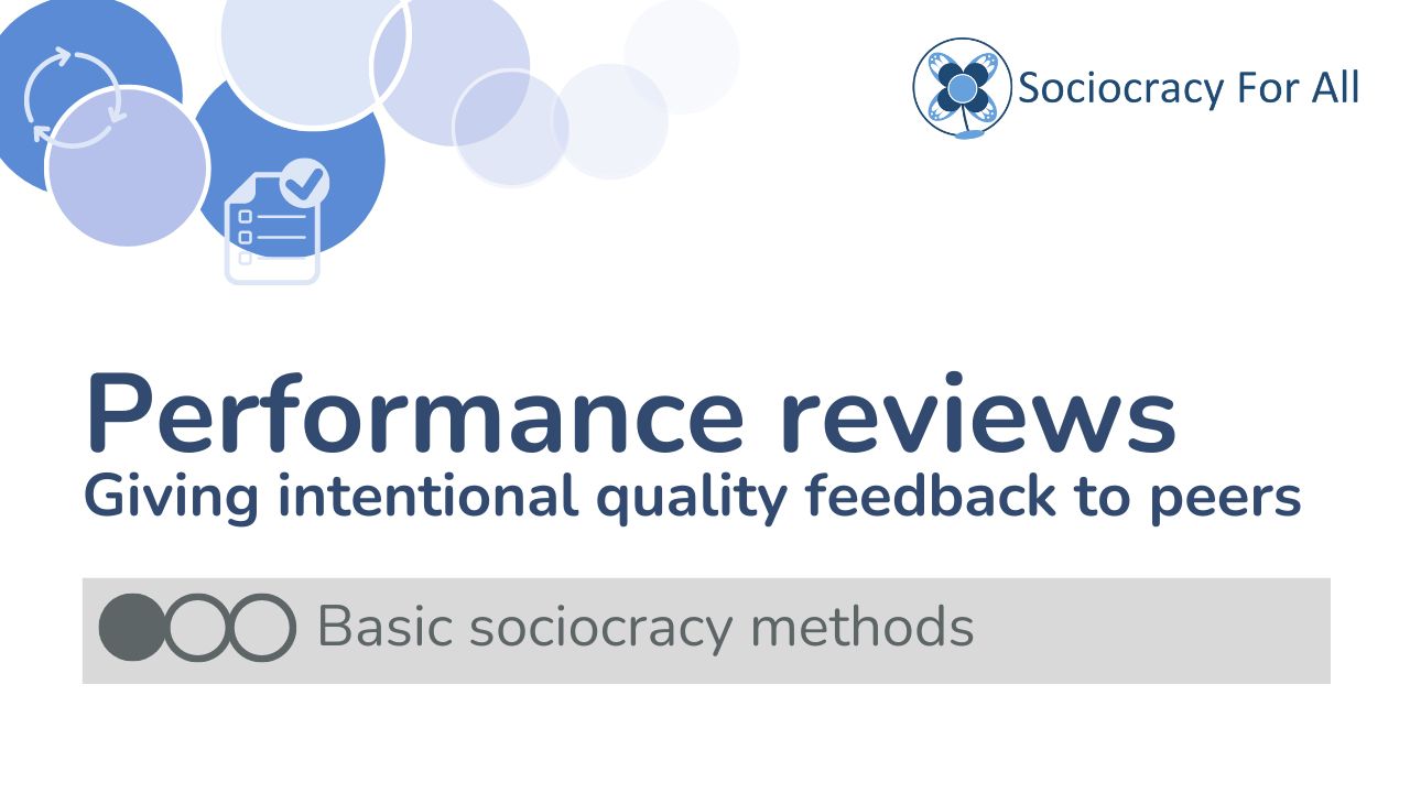 performance review class - - Sociocracy For All