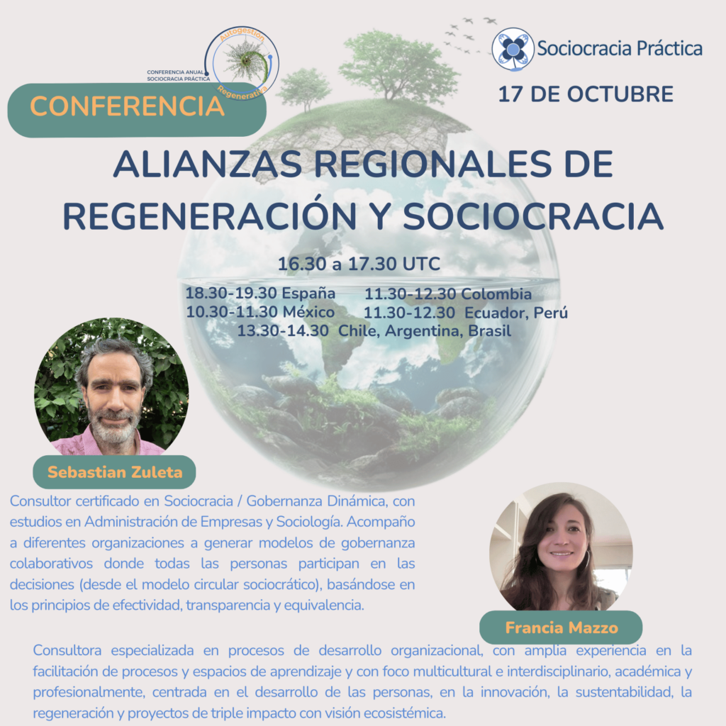 Alianzas Regionales de Regeneración y Sociocracia - conferencia Sopra 2024