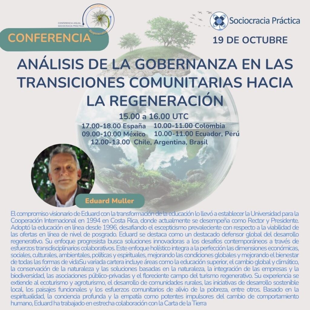 La gobernanza Dinamica como dimension de los procesos regenerativos conferencia Sopra 2024 - conferencia anual,conferencia sociocracia,conferencia sopra - Sociocracy For All