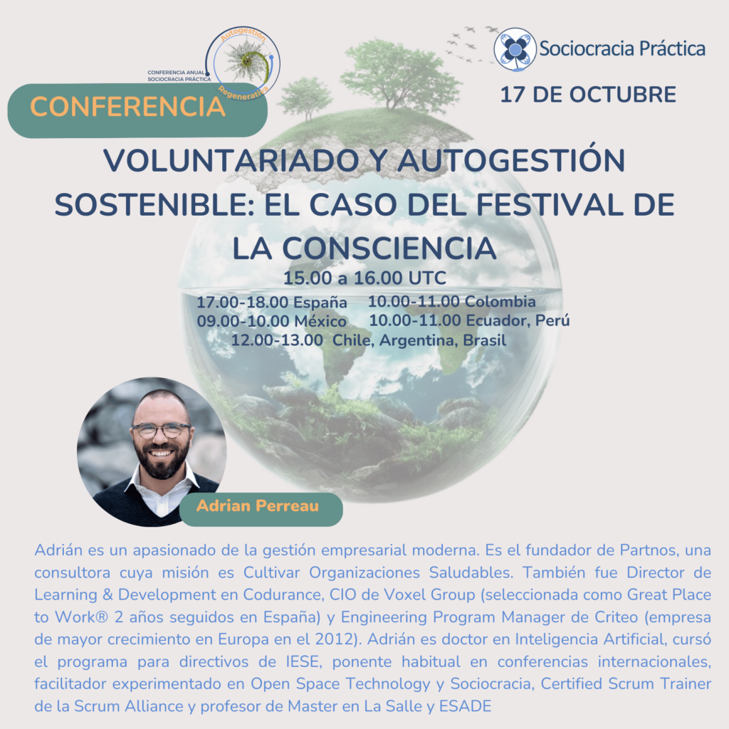 Voluntariado y autogestión sostenible - el caso del festival de la conciencia - conferencia Sopra 2024
