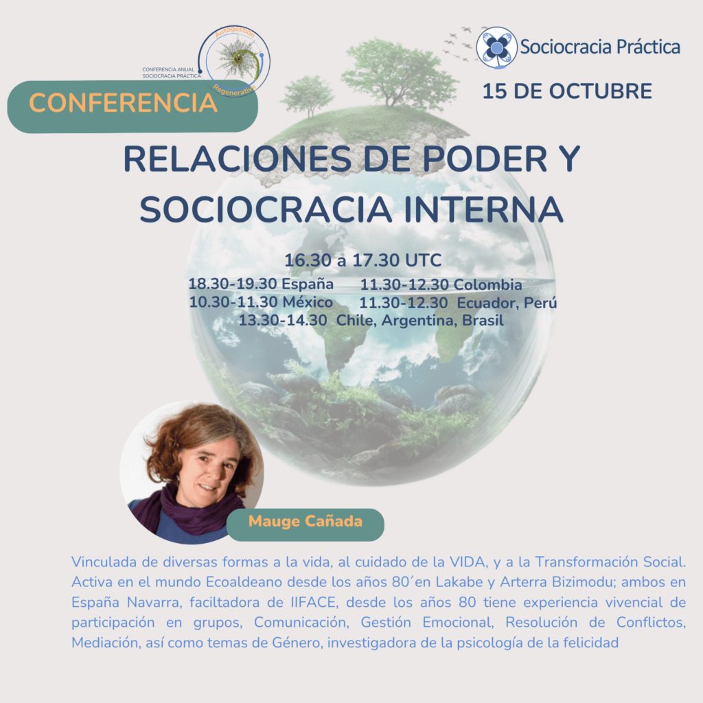 Relaciones de poder y Sociocracia interna - conferencia Sopra 2024