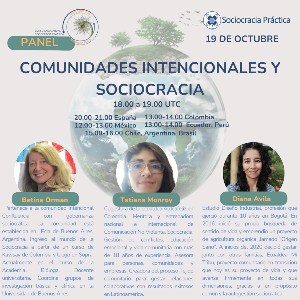 comunidades intencionales y sociocracia - conferencia Sopra 2024